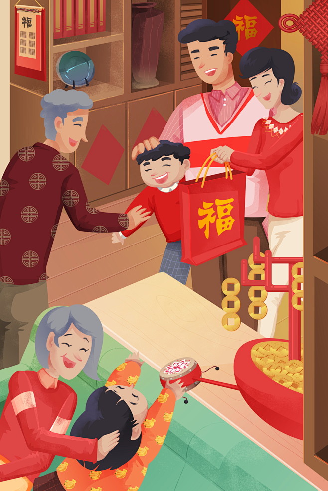 春節新年插畫