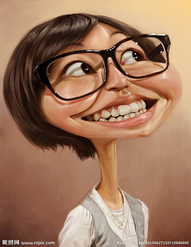 夸张人物漫画-花瓣网|陪你做生活的设计师 | 俩个人-micmic