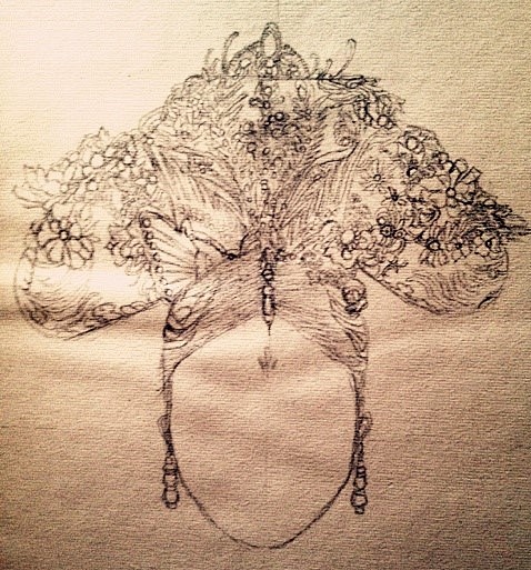 手绘初稿 甄嬛传 假面 凤冠 戏子 心 面具之下 black swan