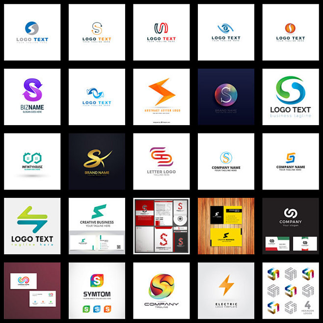 字母系列slogo商标设计vi素材包ai矢量源文件淘宝店标微商标志淘宝网