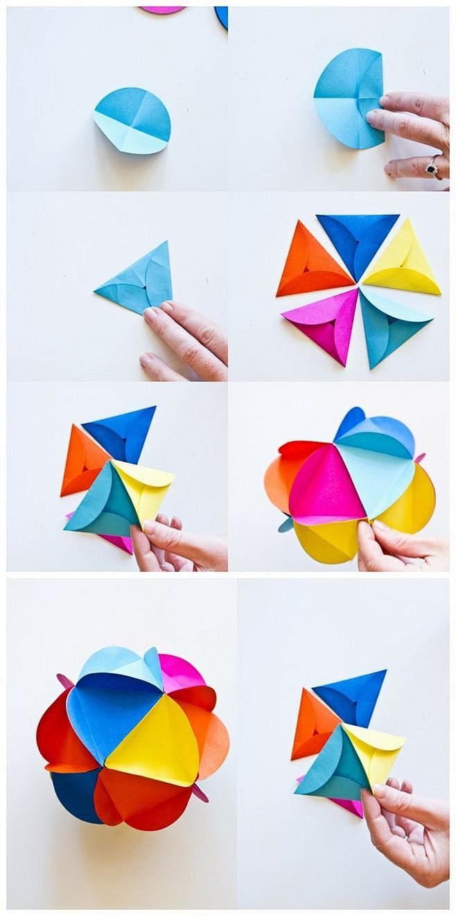 折纸立体水晶球图片