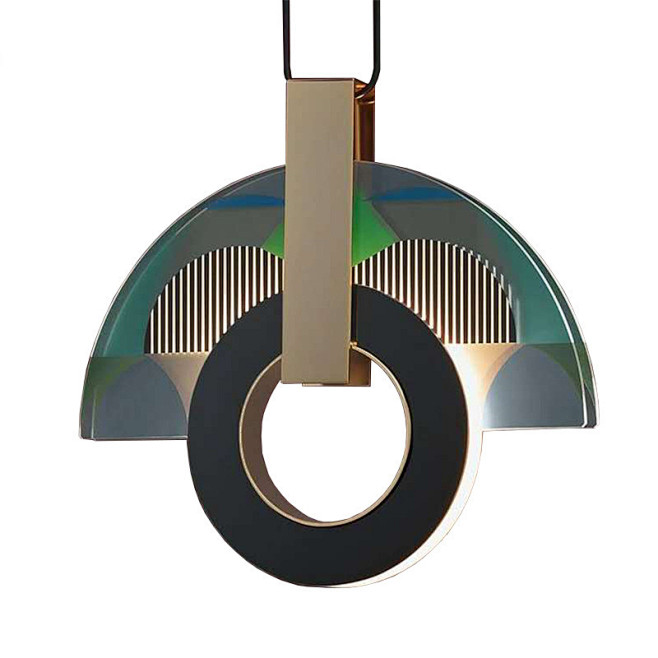 北欧后现代创意半圆艺术吊灯个性时尚设计卧室床头楼梯间餐厅吊灯淘宝