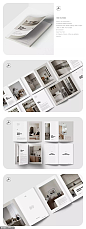 高品质多用途简约品牌手册画册宣传册杂志房地产楼书设计模板