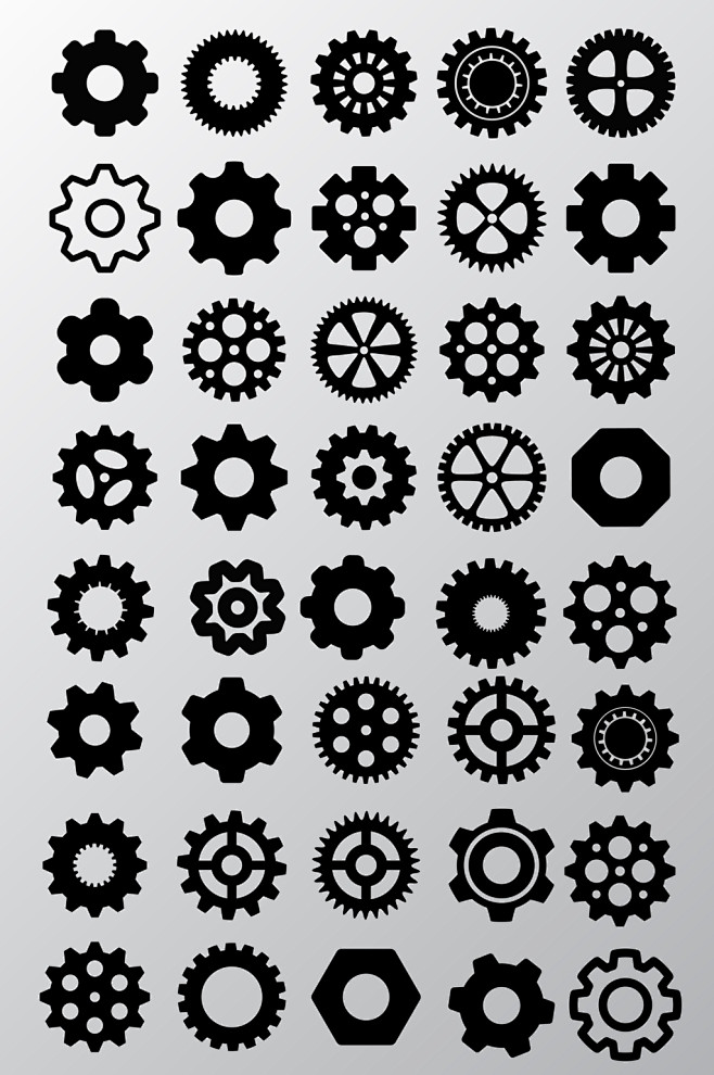 矢量齿轮装饰素材