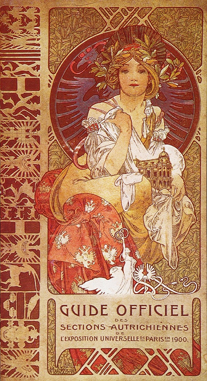 阿尔丰斯穆夏高清商业插画手绘海报美术图案巴洛克装饰画素材淘宝网