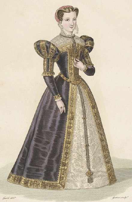 1385-1560年法国历代王后图鉴。