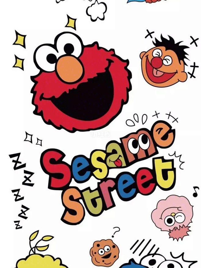 芝麻街-花瓣网|陪你做生活的设计师 | 2019款卡通情侣ins情侣打底衫-t