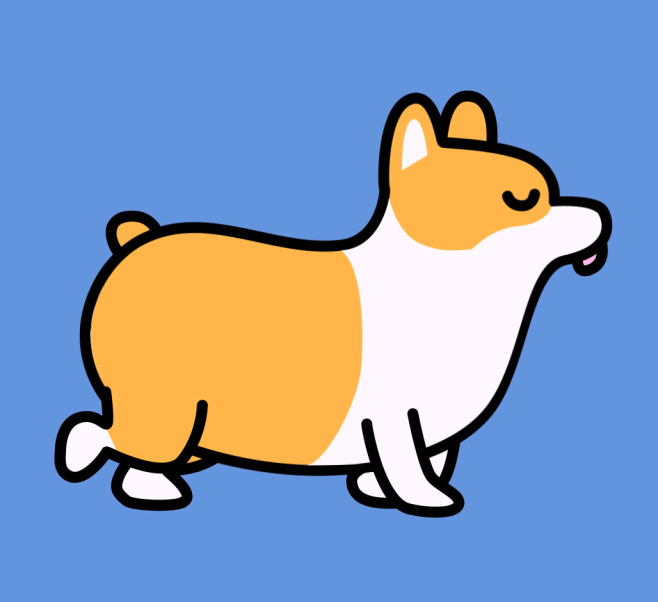 矢量动画# #卡通# #柯基# #ae#动画手绘西安视觉传达设计该采集也在