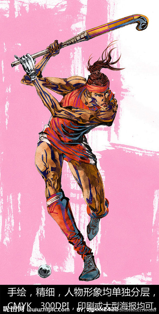 各种体育运动人物高清手绘形象画面流畅极具动感富有感染力