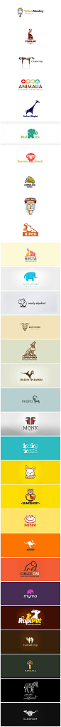 30个以可爱动物为元素的logo设计，来源自黄蜂网http://woofeng.cn/