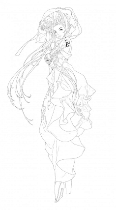 com bvctklq3采集到白描动漫  采集 youyix.com 160张古风手绘线稿图