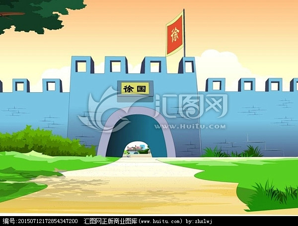 flash场景卡通素材城门