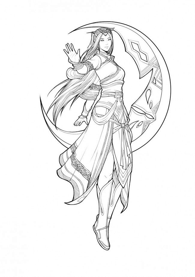 160张古风手绘线稿图片古风动漫插画线稿图片素材古风白描图wwwyouyix