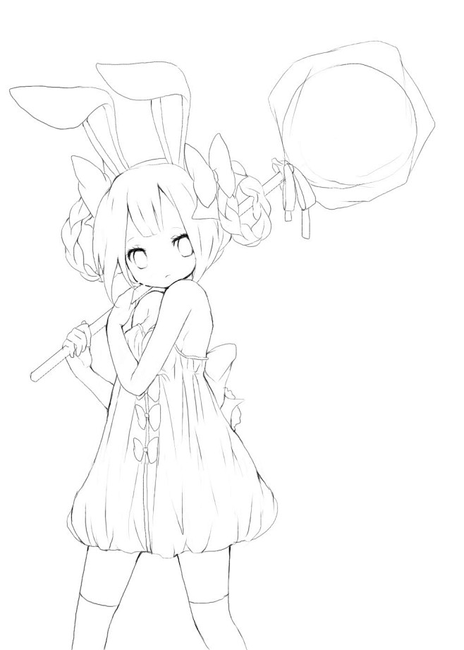 日本动漫线描素材图1883