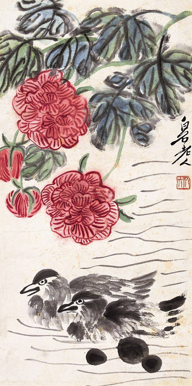 齐白石作品图片芙蓉花图片