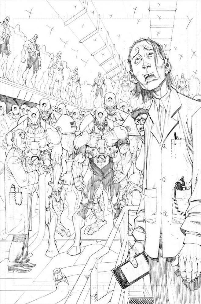 欧美漫画分镜稿原稿手稿集