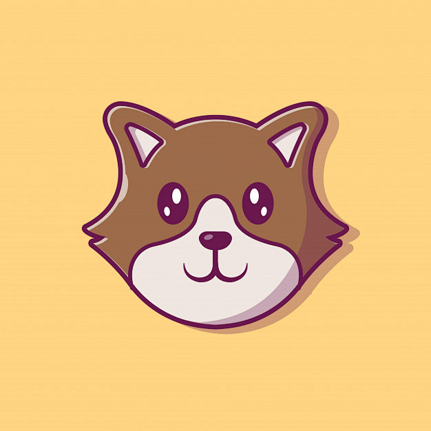 可爱的小狗头像卡通矢量插画矢量图素材