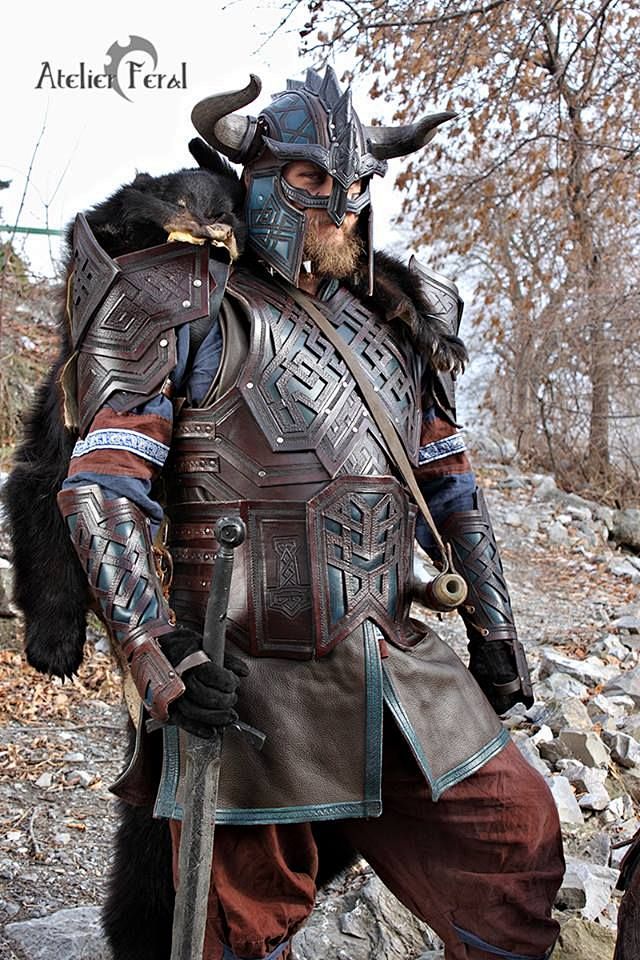 Dwarf Leather Armor by fighter barbarian armor clothes