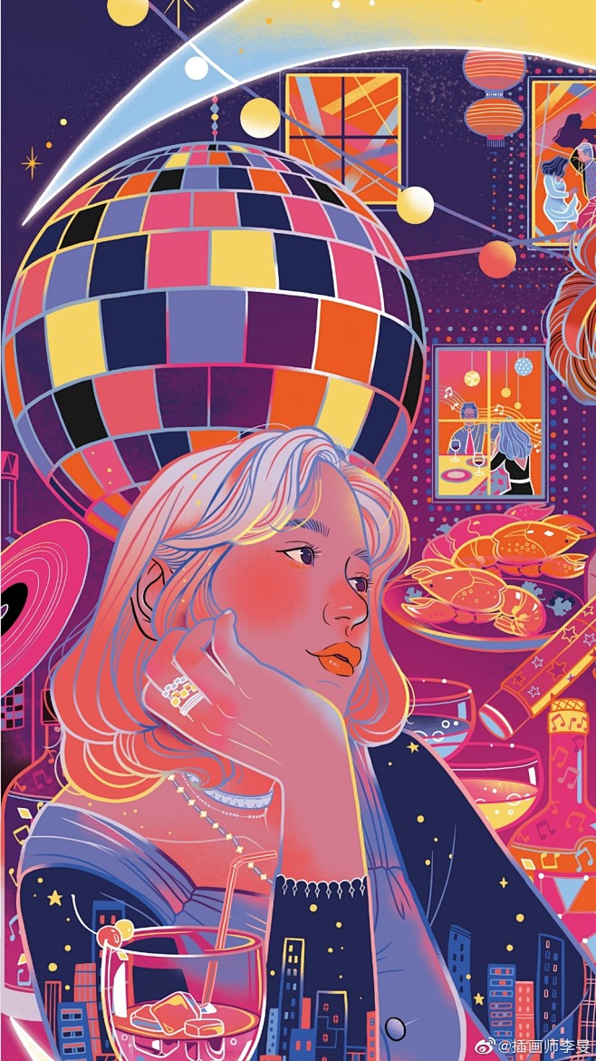 插画师李旻的微博微博