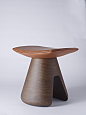 Christophe Delcourt-Mat Stool Launching for NYC x Design in May 2015  The bases are made of French walnut and the seat is leather.: 