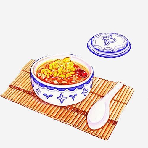 西红柿鸡蛋汤手绘画片高清素材养生汤品原盅炖汤大补汤品汤品汤品传统