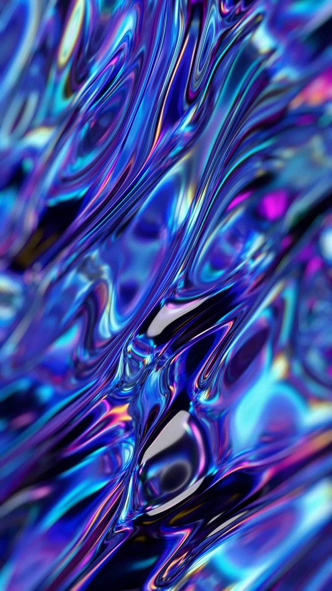 抽象全息渐变镀铬金属现代迷幻背景素材