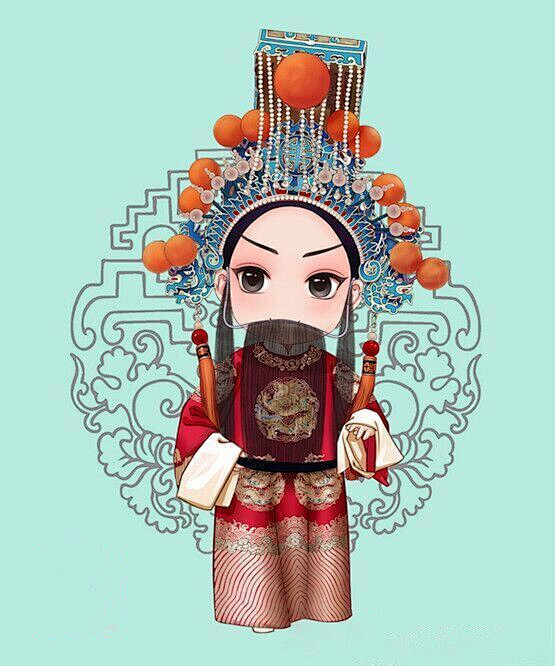 rancho糖从紫茉123转采于2021-05-06 17:22:43q版京剧人物国潮古风