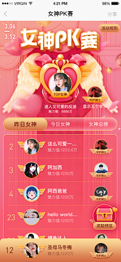 小乔本乔采集到A-H5——排行榜