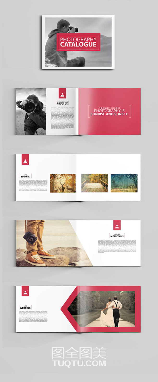 高端画册 粉红色画册 摄影宣传册 精品画册版式设计 大气画册排版设计