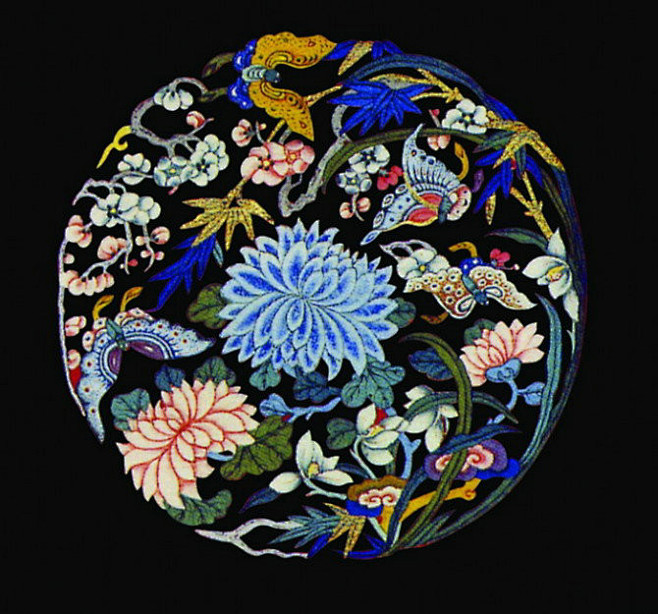 刚柔之绣中国传统吉祥团花刺绣纹样欣赏