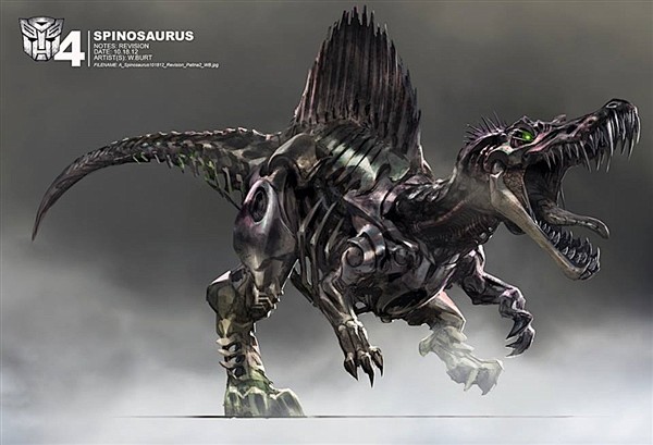 变形金刚4超赞原版插画机器恐龙霸气