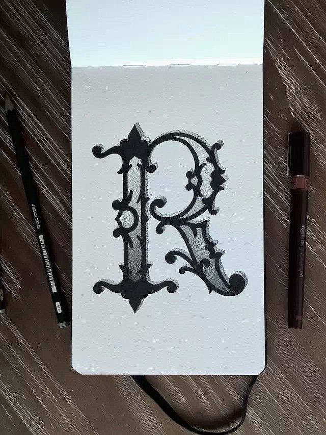 设计字体字母纹身图案刺青tattooink纹身图案纹身手稿纹身培训北京