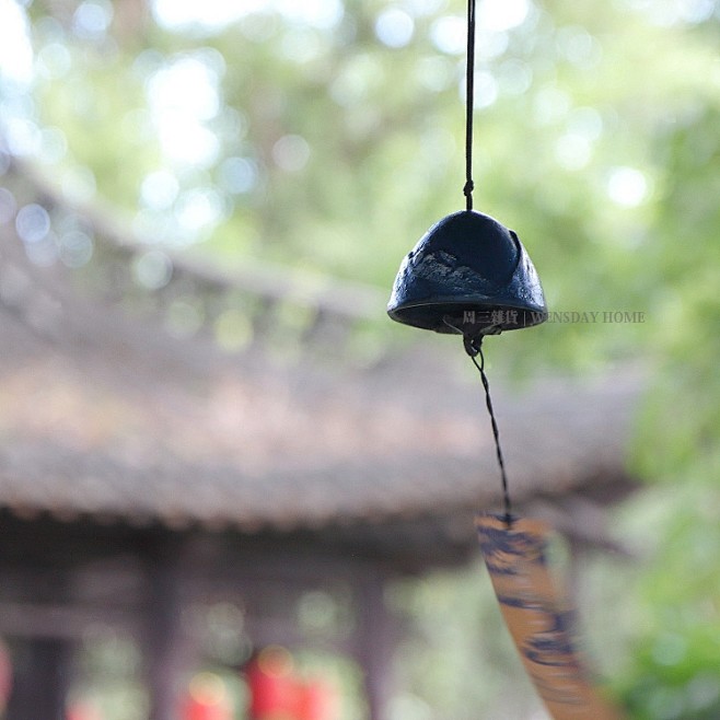日本岩手南部铸铁风铃富士山复古铁器铃铛日式和风寺庙祈福挂饰