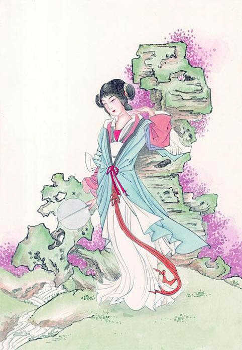 中国古代彩色仕女图