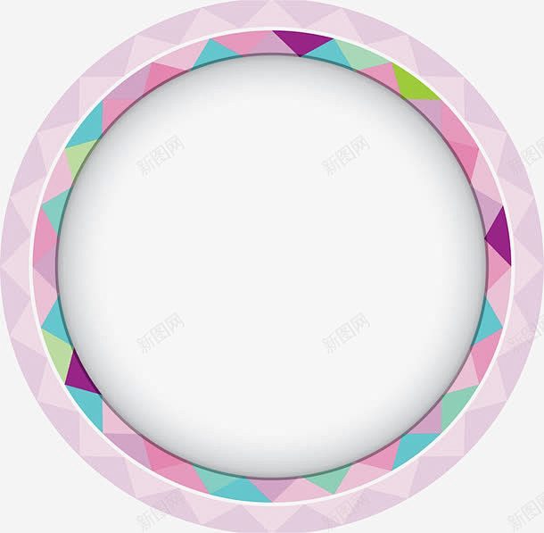 圆形几何边框创意素材