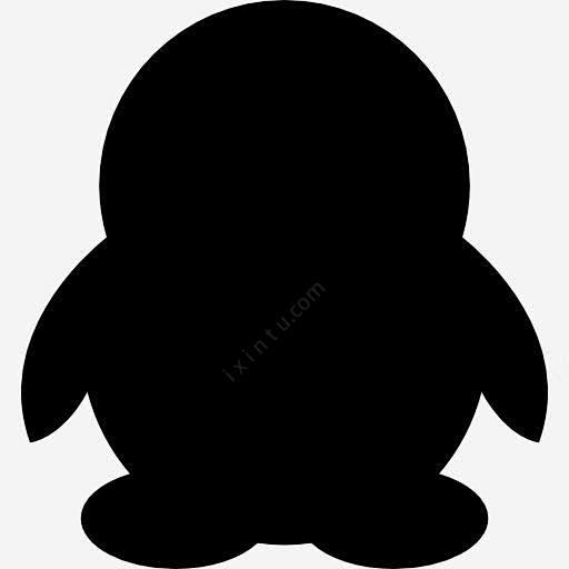 黑色企鹅头像图片
