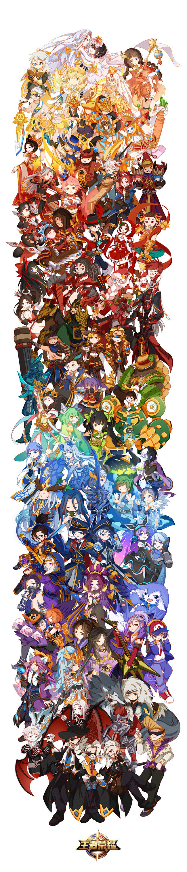 王者荣耀同人图插画壁纸农药全家福