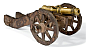 A bronze model cannon in 18th century style. 19th century.