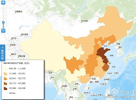 2013年人均GDP(图1),地区GDP(图2),人均收入