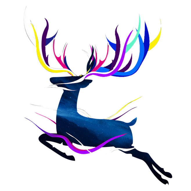 圣诞麋鹿png彩色麋鹿