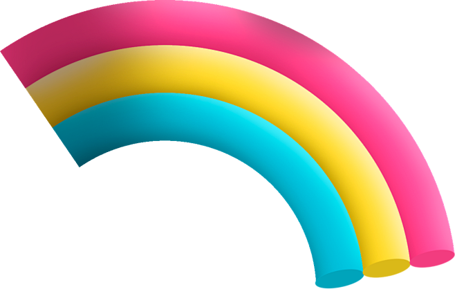 3d卡通彩虹png免抠图