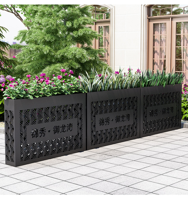 户外铁艺花箱售楼部庭院花槽室外花坛商业街广场外摆围栏组合定制淘宝