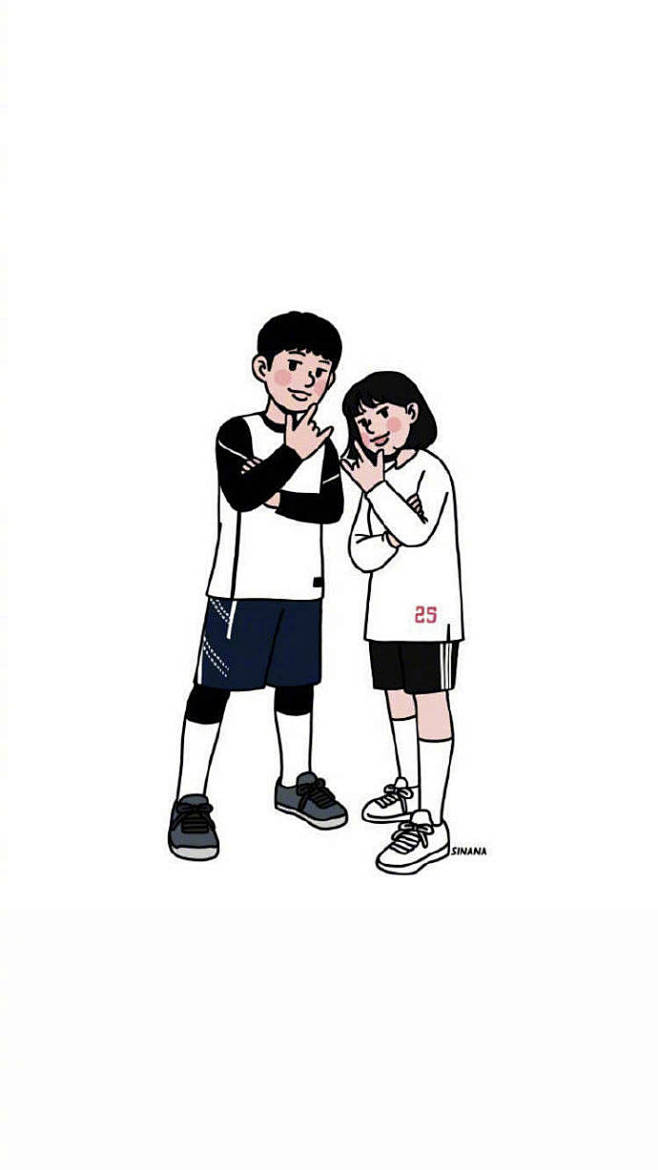 两个人在一起最甜蜜的就是最简单的相守by插画师sinana676767