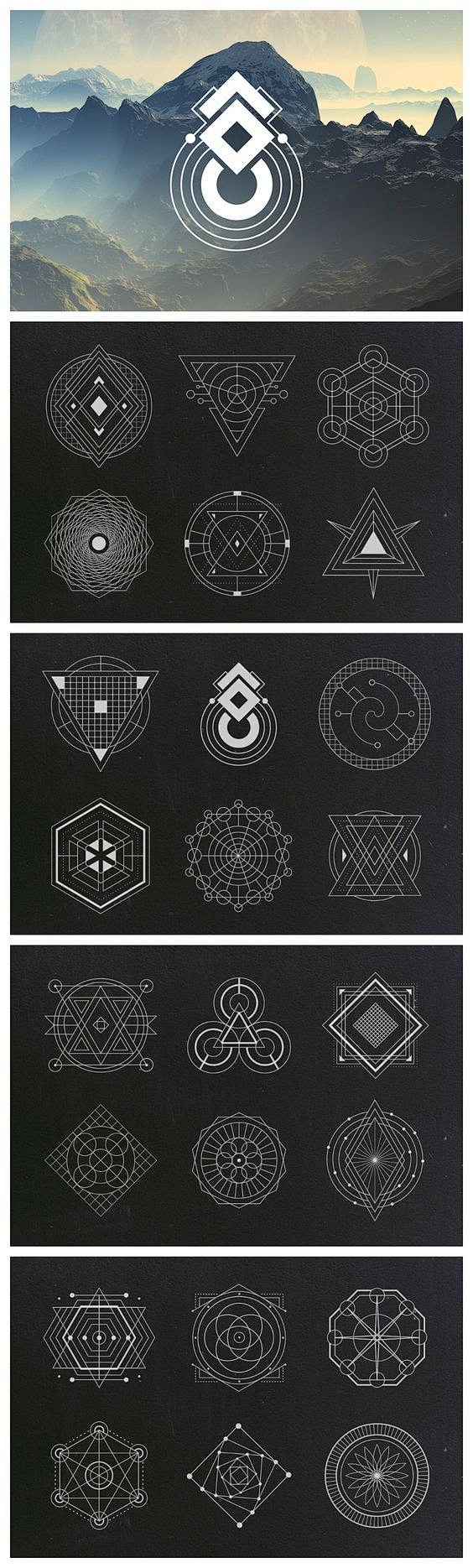 【200多种几何图形的组合形式】简单的三.