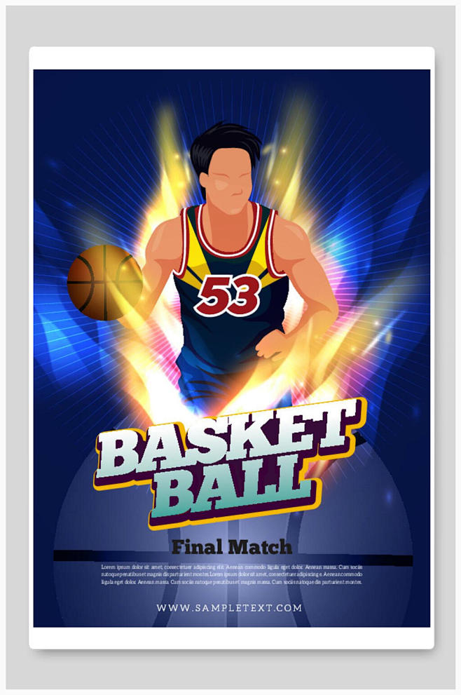 篮球比赛海报英文图片