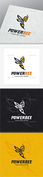 蜜蜂的標誌——動物標誌模板bee logo - animals logo templates動物