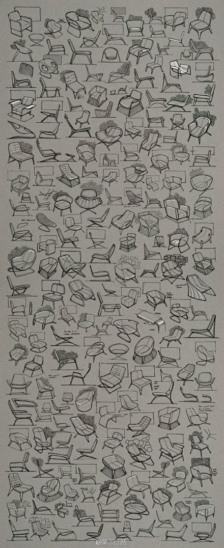 椅式构象 画法图片