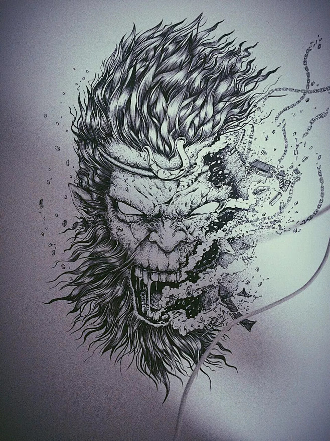 《斗战神》电影先行海报|插画|商业插画|守望者