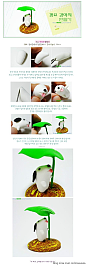 粘土教程【动物】—韩国粘土教程动物09举着叶子的小狗