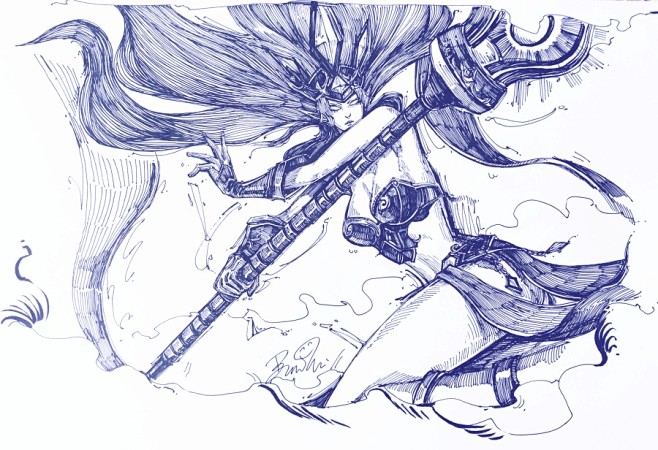 原创作品:【7月7】暴风女神 迦娜